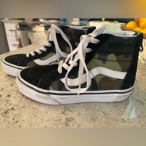 Boys camo high top Vans
